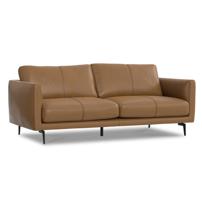 Divano moderno WYNDENHALL Danbury Mid-Century da 81 pollici in vera pelle