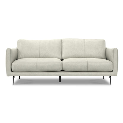Divano moderno WYNDENHALL Danbury Mid-Century da 81 pollici in vera pelle