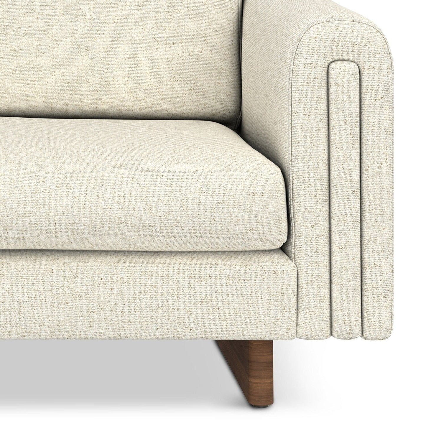 Divano a due posti contemporaneo WYNDENHALL Drayton da 61 pollici di larghezza in tessuto tecnico a trama fitta - 61 L x 38 P x 30 A