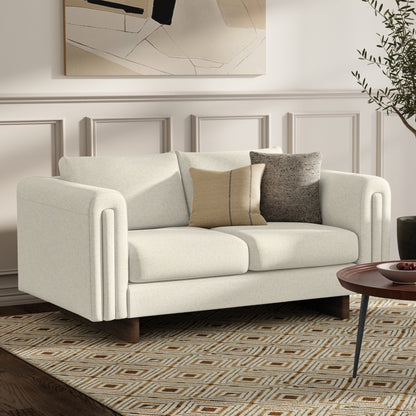 Divano a due posti contemporaneo WYNDENHALL Drayton da 61 pollici di larghezza in tessuto tecnico a trama fitta - 61 L x 38 P x 30 A