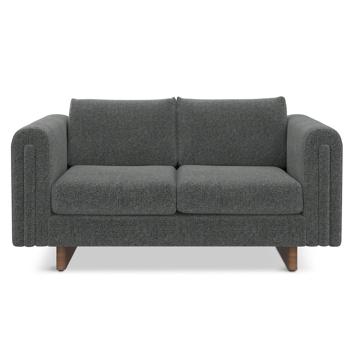 Divano a due posti contemporaneo WYNDENHALL Drayton da 61 pollici di larghezza in tessuto tecnico a trama fitta - 61 L x 38 P x 30 A