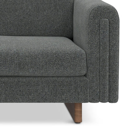 Divano a due posti contemporaneo WYNDENHALL Drayton da 61 pollici di larghezza in tessuto tecnico a trama fitta - 61 L x 38 P x 30 A