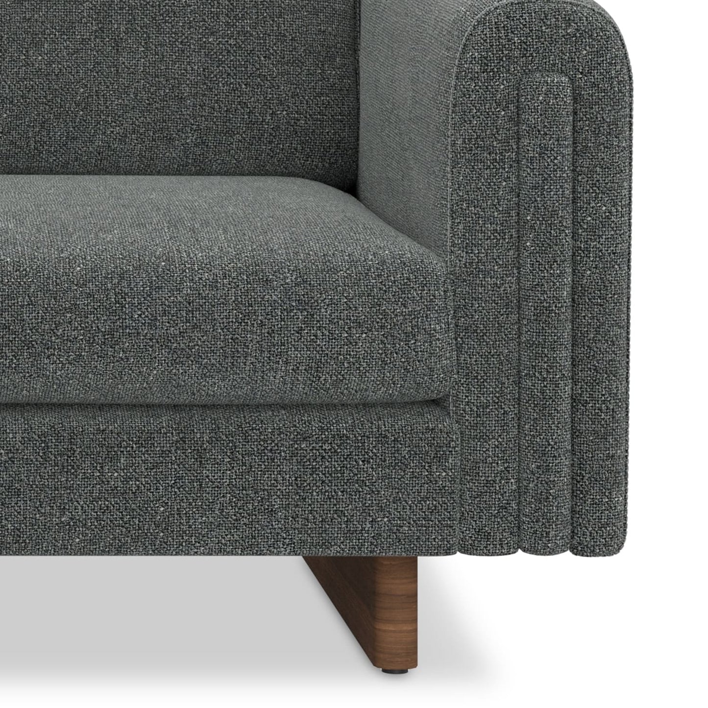 Divano contemporaneo WYNDENHALL Drayton 84 in tessuto tecnico a trama fitta - 84 L x 38 P x 30 A,