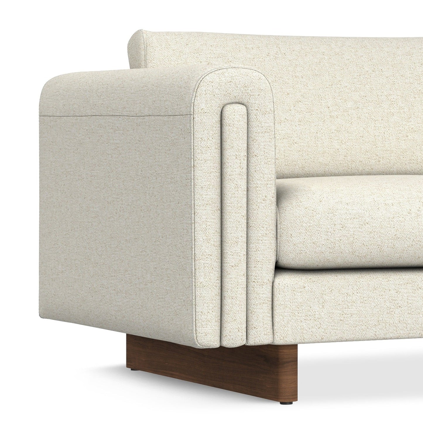 Divano contemporaneo WYNDENHALL Drayton 84 in tessuto tecnico a trama fitta - 84 L x 38 P x 30 A,