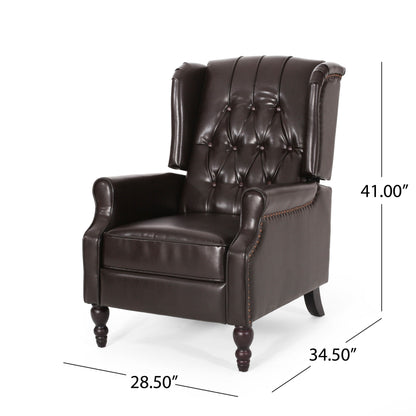 Poltrona reclinabile in similpelle Walter Brown di Christopher Knight Home