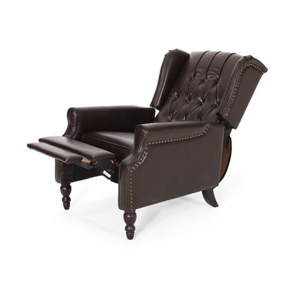 Poltrona reclinabile in similpelle Walter Brown di Christopher Knight Home