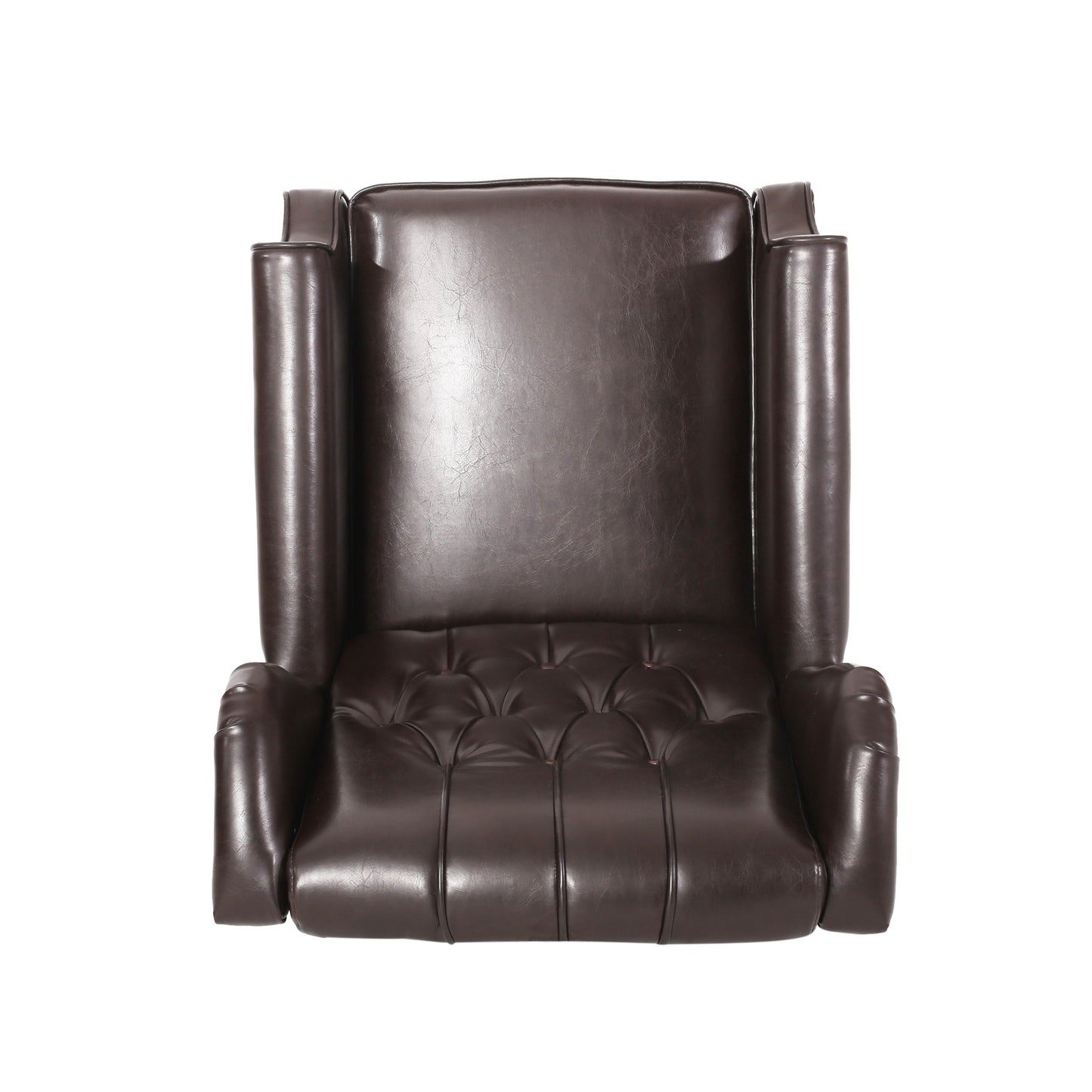 Poltrona reclinabile Walter Classic Tufted in similpelle (2 pezzi) con finiture a borchie di Christopher Knight Home