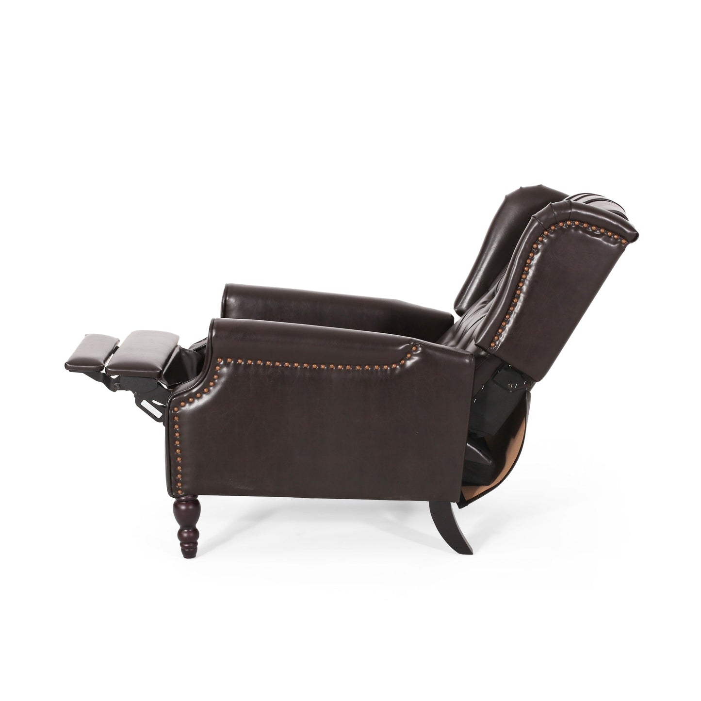 Poltrona reclinabile Walter Classic Tufted in similpelle (2 pezzi) con finiture a borchie di Christopher Knight Home