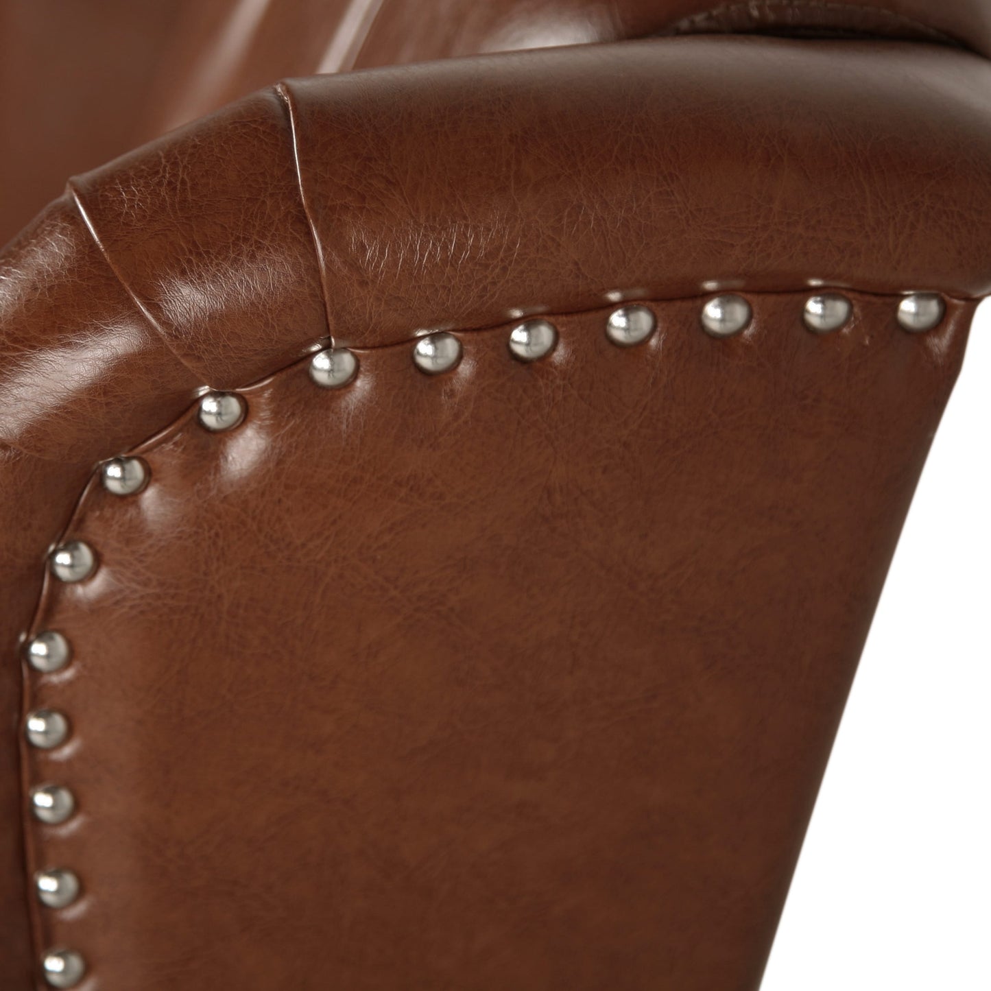 Poltrona reclinabile Walter Classic Tufted in similpelle (2 pezzi) con finiture a borchie di Christopher Knight Home