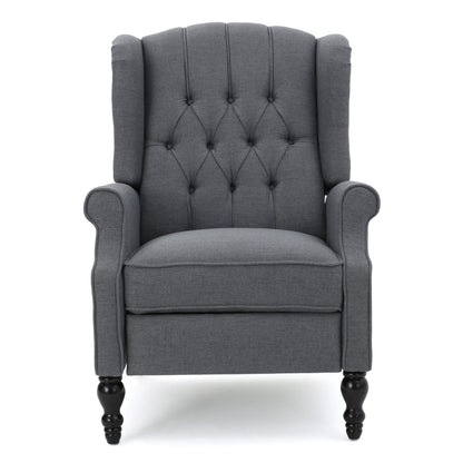 Poltrona reclinabile con schienale alto e rivestimento in tessuto Walter di Christopher Knight Home
