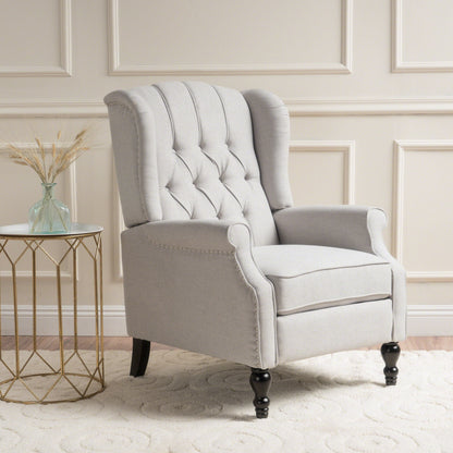 Poltrona reclinabile con schienale alto e rivestimento in tessuto Walter di Christopher Knight Home