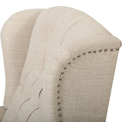 Poltrona reclinabile con schienale alto e rivestimento in tessuto Walter di Christopher Knight Home