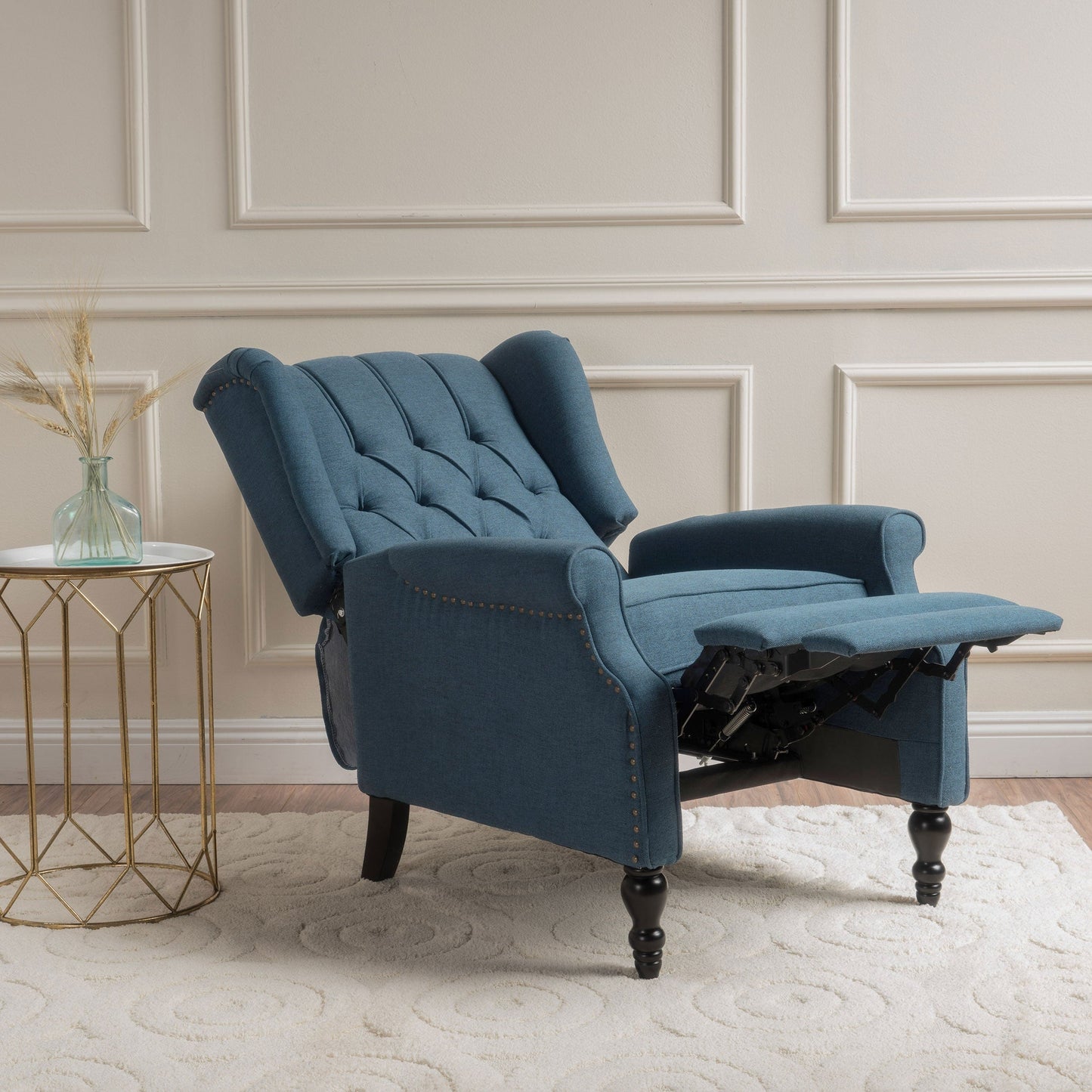 Poltrona reclinabile con schienale alto e rivestimento in tessuto Walter di Christopher Knight Home