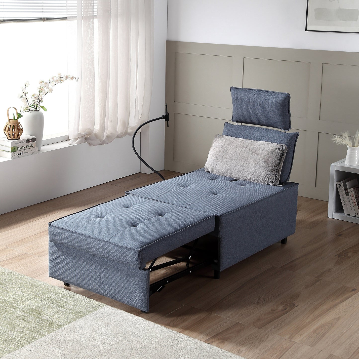 Divano letto in tessuto impermeabile con altoparlante Bluetooth