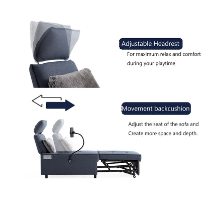 Divano letto in tessuto impermeabile con altoparlante Bluetooth
