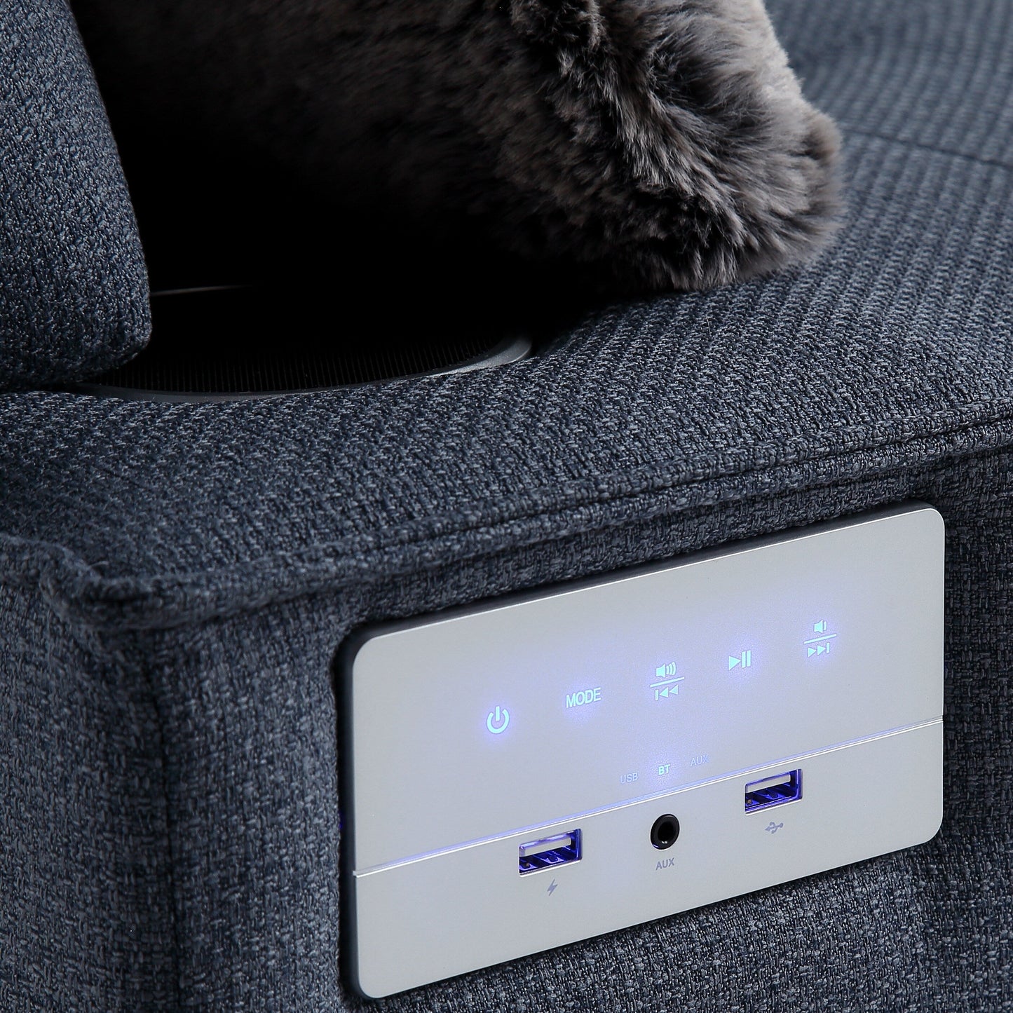 Divano letto in tessuto impermeabile con altoparlante Bluetooth