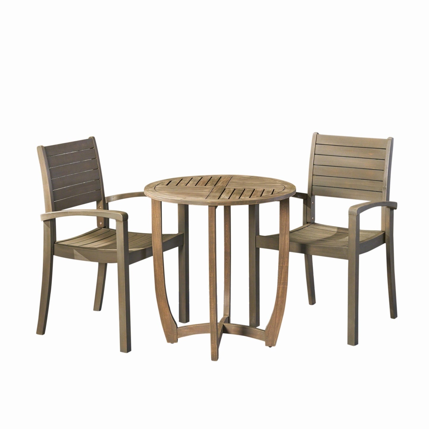 Set da bistrot Waverley da esterno a 2 posti in legno di acacia di Christopher Knight Home
