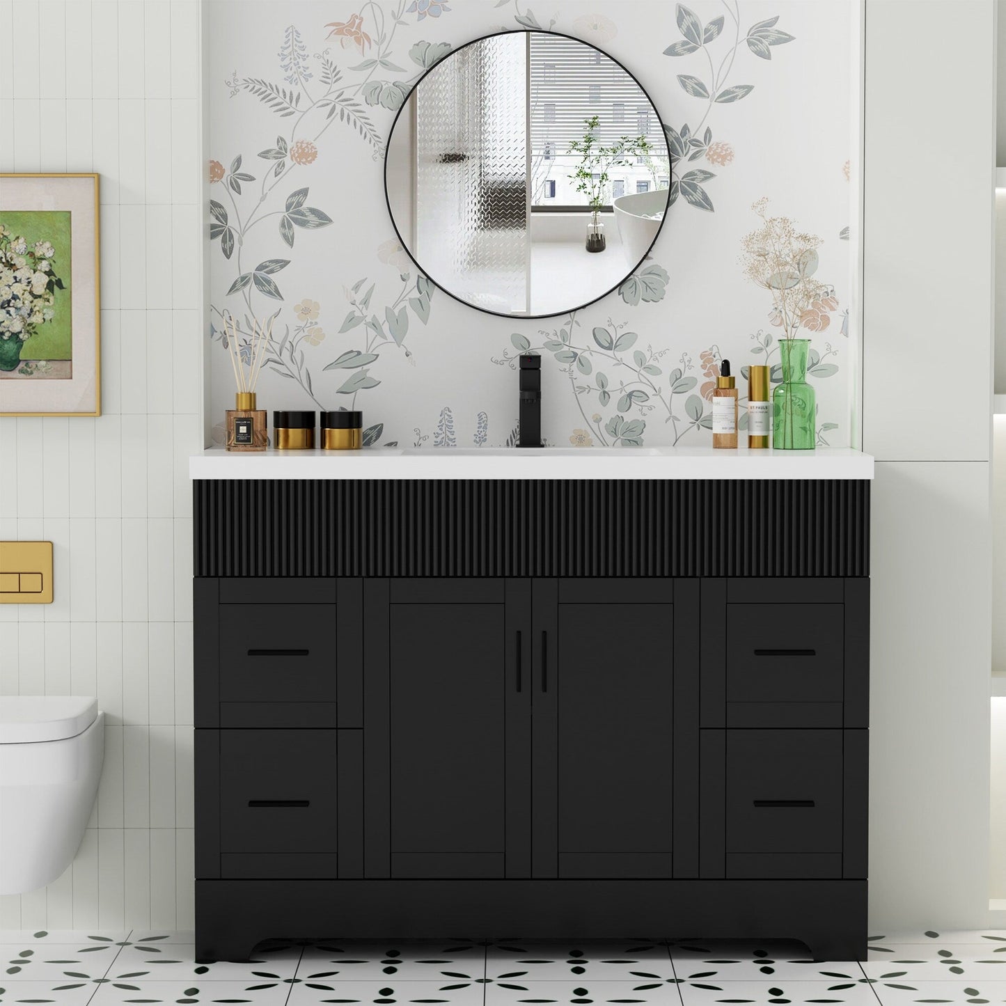 Mobile bagno Wavy Line 30/36/48 con lavabo e rubinetto
