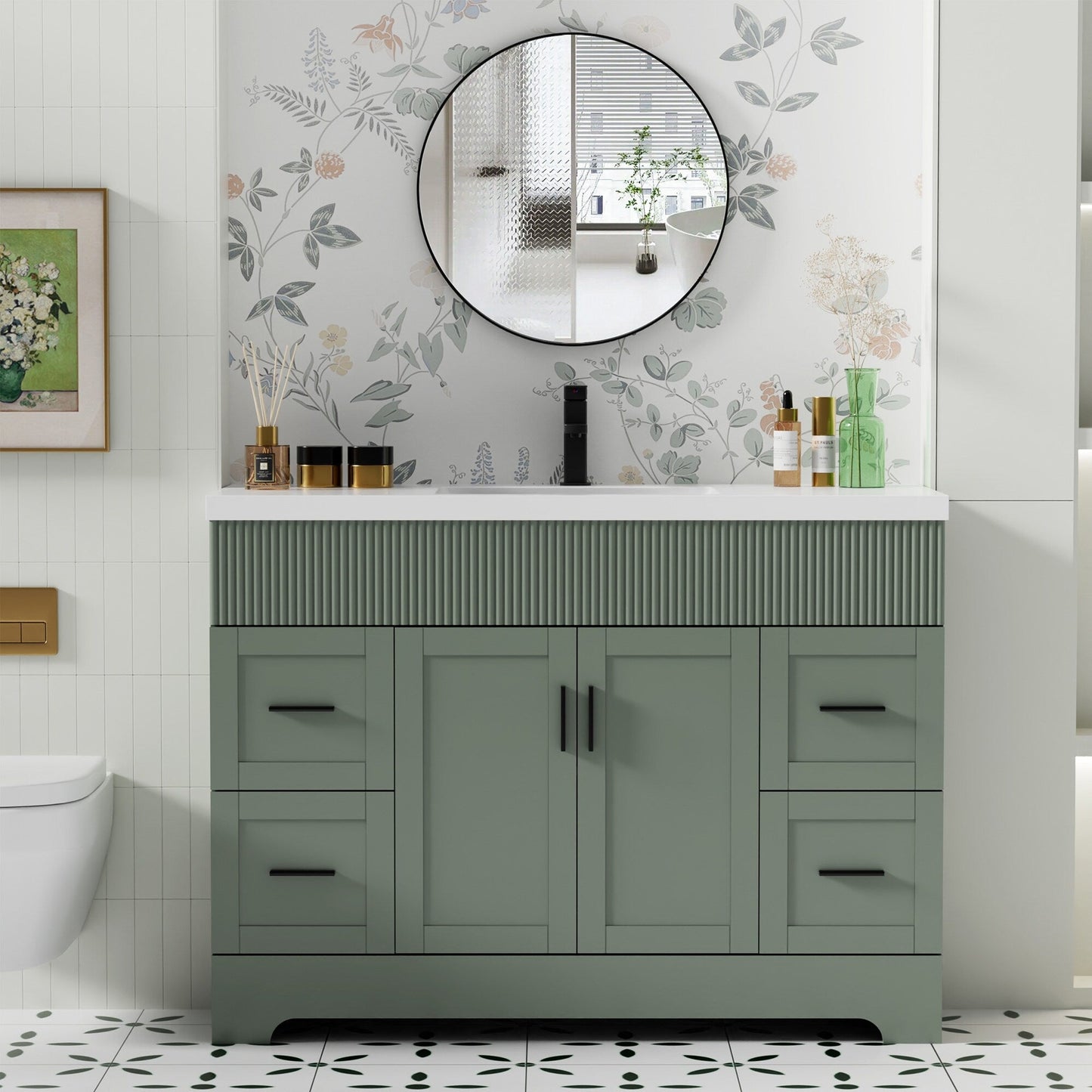 Mobile bagno Wavy Line 30/36/48 con lavabo e rubinetto