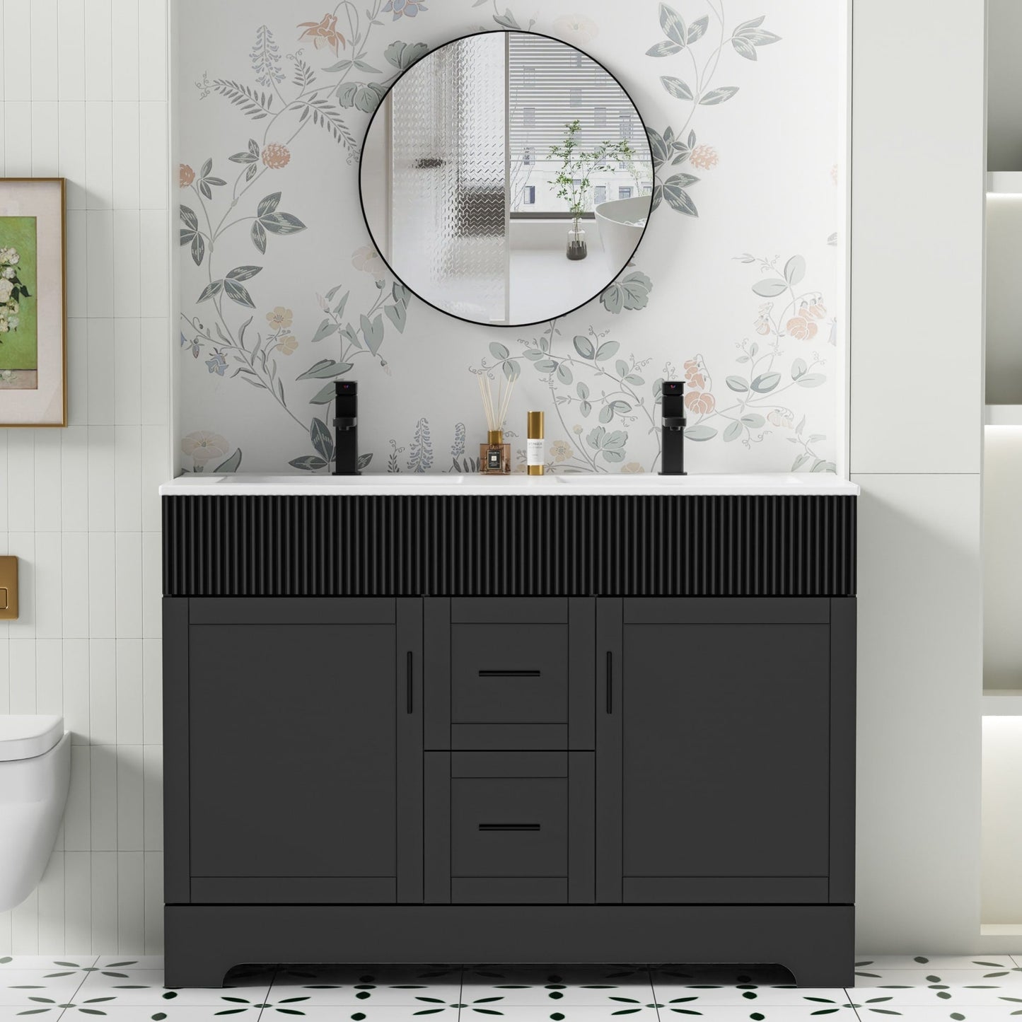 Mobile bagno Wavy Line 30/36/48 con lavabo e rubinetto