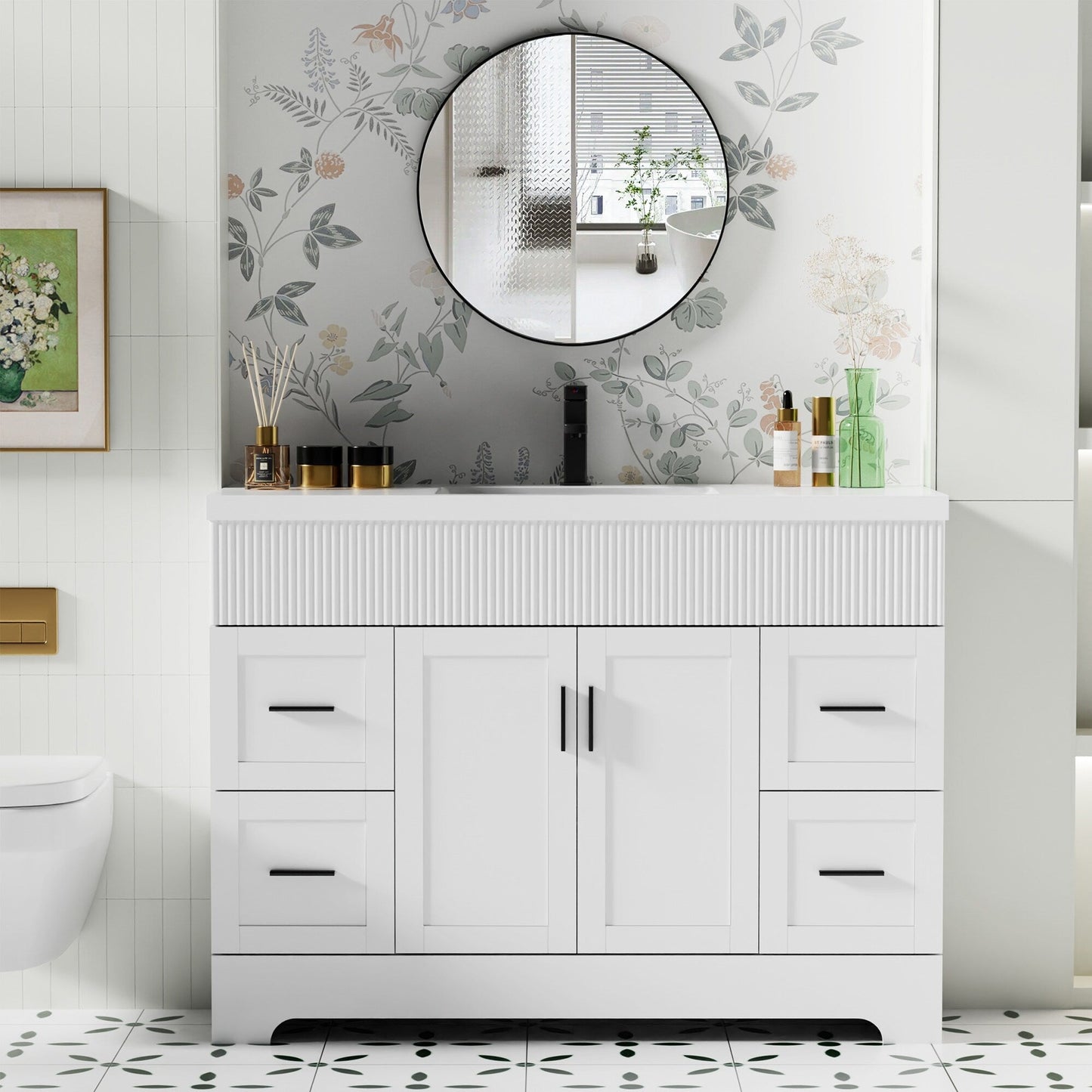 Mobile bagno Wavy Line 30/36/48 con lavabo e rubinetto