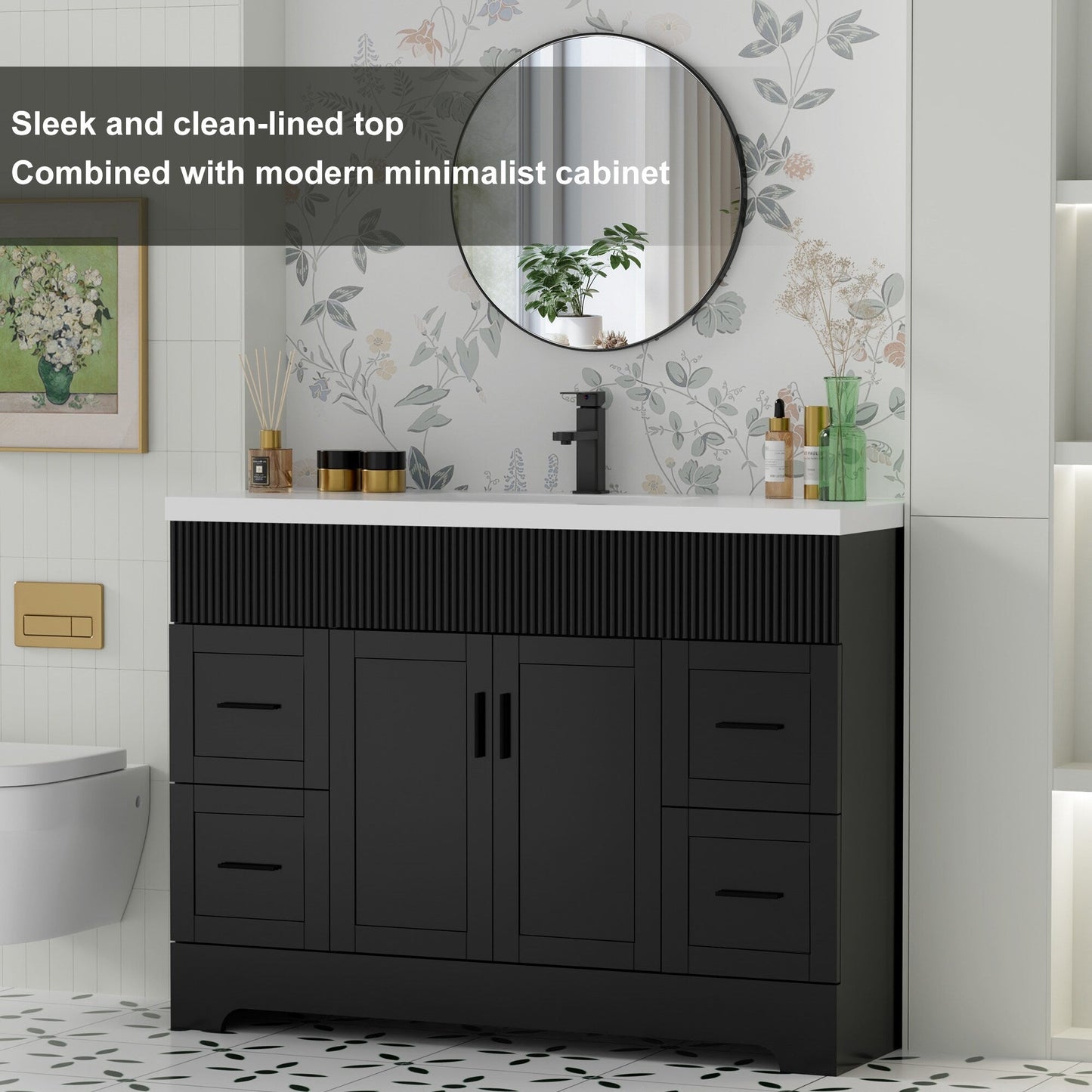 Mobile bagno Wavy Line 30/36/48 con lavabo e rubinetto
