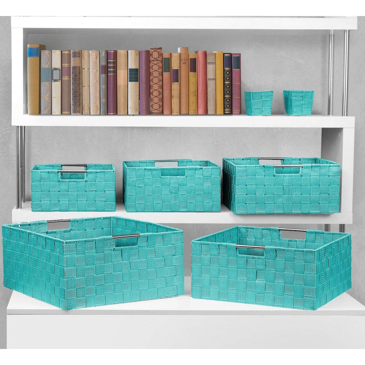 Set di cestini intrecciati da 7 pezzi