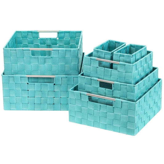 Set di cestini intrecciati da 7 pezzi