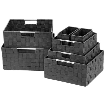 Set di cestini intrecciati da 7 pezzi