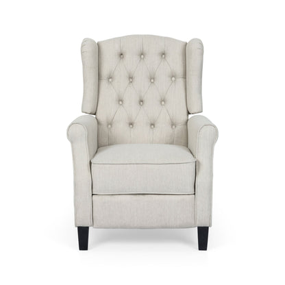 Poltrona reclinabile con schienale reclinabile in tessuto trapuntato Wellscross Contemporary di Christopher Knight Home