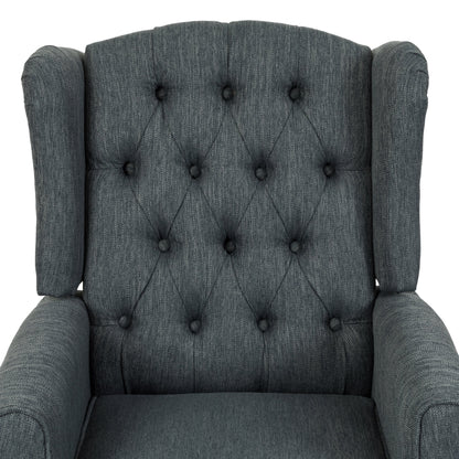 Poltrona reclinabile con schienale reclinabile in tessuto trapuntato Wellscross Contemporary di Christopher Knight Home