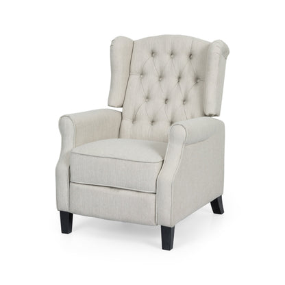 Poltrona reclinabile con schienale reclinabile in tessuto trapuntato Wellscross Contemporary di Christopher Knight Home