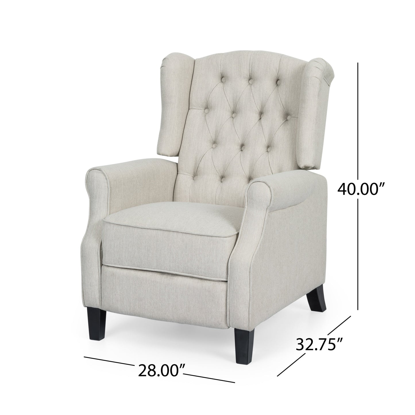 Poltrona reclinabile con schienale reclinabile in tessuto trapuntato Wellscross Contemporary di Christopher Knight Home