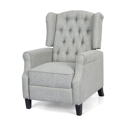 Poltrona reclinabile con schienale reclinabile in tessuto trapuntato Wellscross Contemporary di Christopher Knight Home