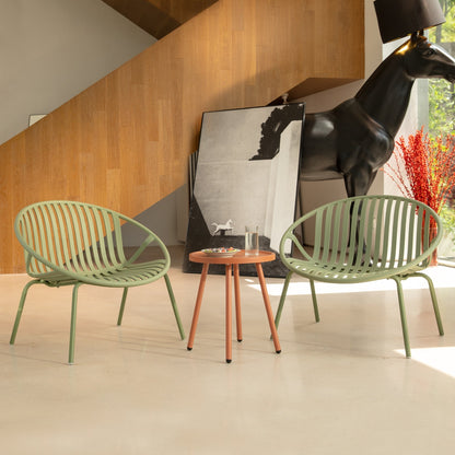 Set di mobili da giardino Werph da 3 pezzi, mobili da esterno con tavolo da bistrot e sedie da giardino, set da 2