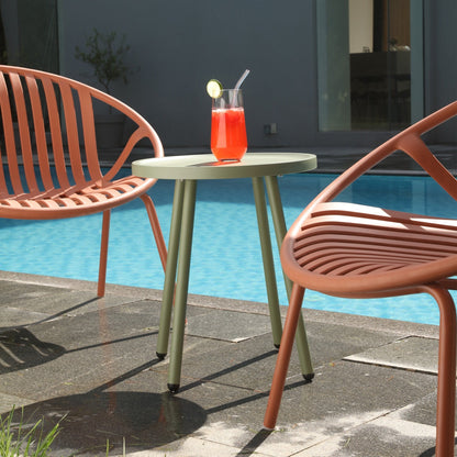 Set di mobili da giardino Werph da 3 pezzi, mobili da esterno con tavolo da bistrot e sedie da giardino, set da 2