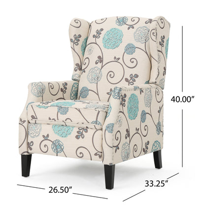 Poltrona reclinabile Wescott Wingback Pushback di Christopher Knight Home
