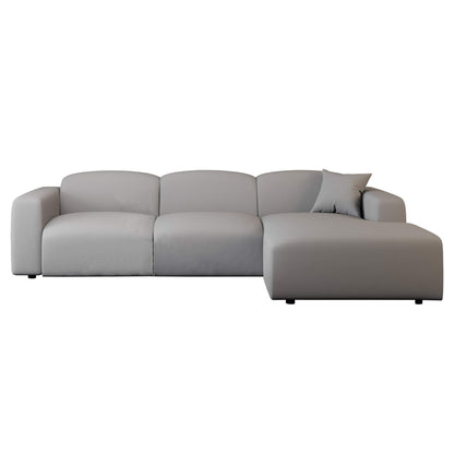 Set da conversazione imbottito Whisper con sedie modulari, braccioli agganciabili e pouf per soggiorno