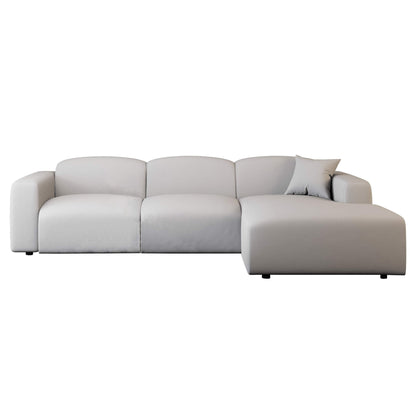 Set da conversazione imbottito Whisper con sedie modulari, braccioli agganciabili e pouf per soggiorno