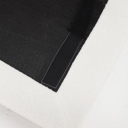 Divano a 2 posti in tessuto bianco da 96,46'' con design a nuvola, comodo stile imbottito e piedini in plastica per il soggiorno