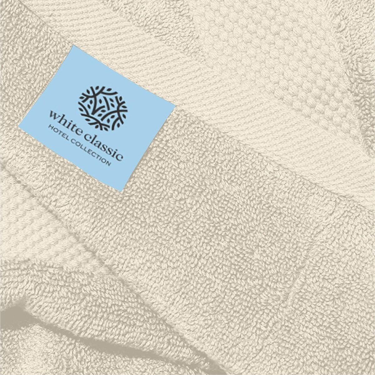 Asciugamano in cotone di lusso classico bianco 16x30 - Set di 6