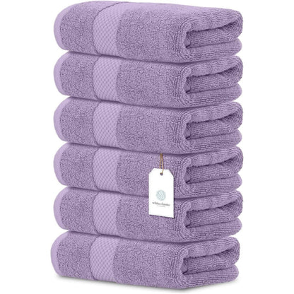 Asciugamano in cotone di lusso classico bianco 16x30 - Set di 6