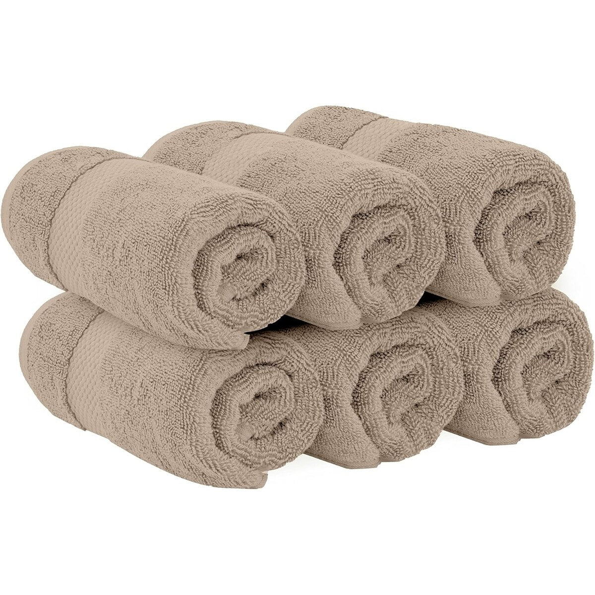 Asciugamano in cotone di lusso classico bianco 16x30 - Set di 6