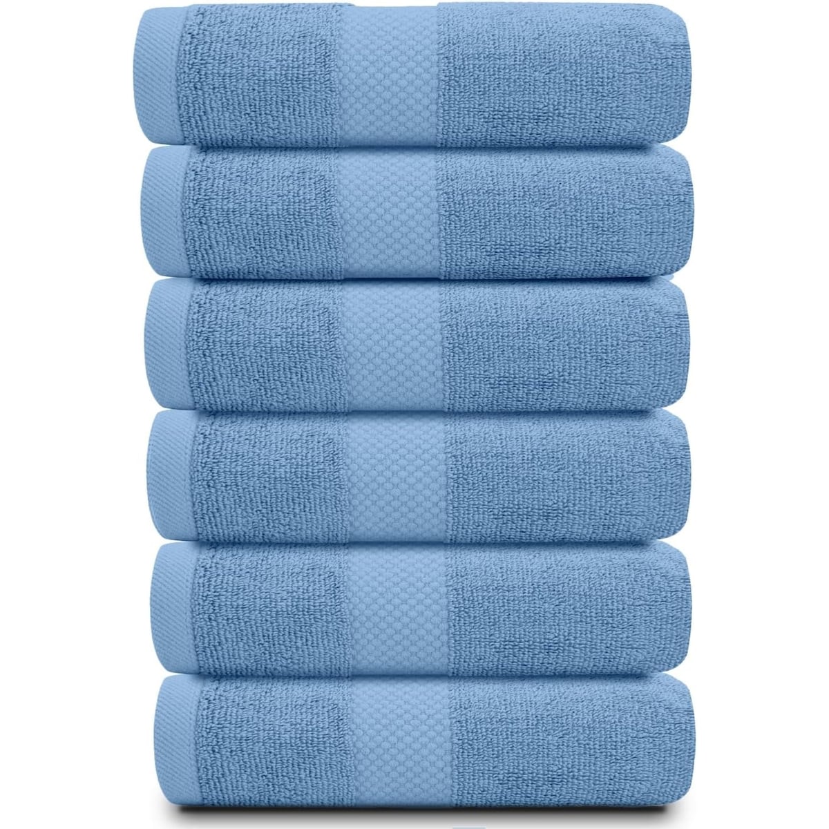 Asciugamano in cotone di lusso classico bianco 16x30 - Set di 6