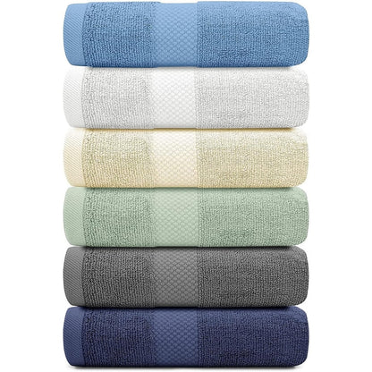 Asciugamano in cotone di lusso classico bianco 16x30 - Set di 6