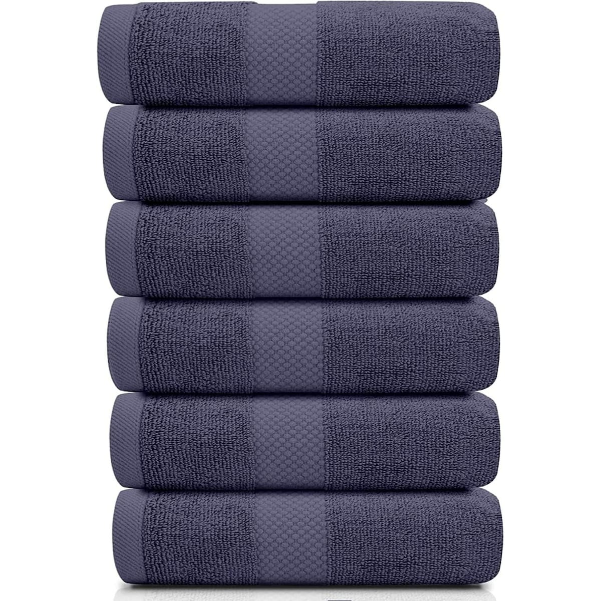 Asciugamano in cotone di lusso classico bianco 16x30 - Set di 6