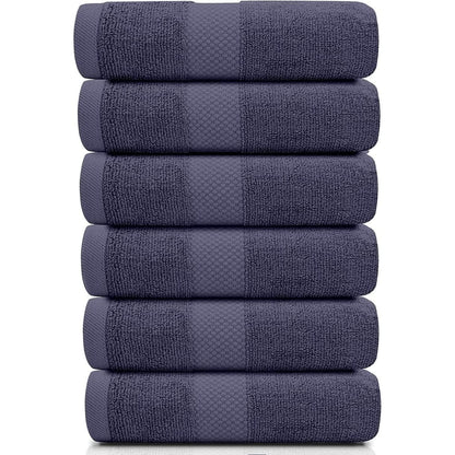 Asciugamano in cotone di lusso classico bianco 16x30 - Set di 6