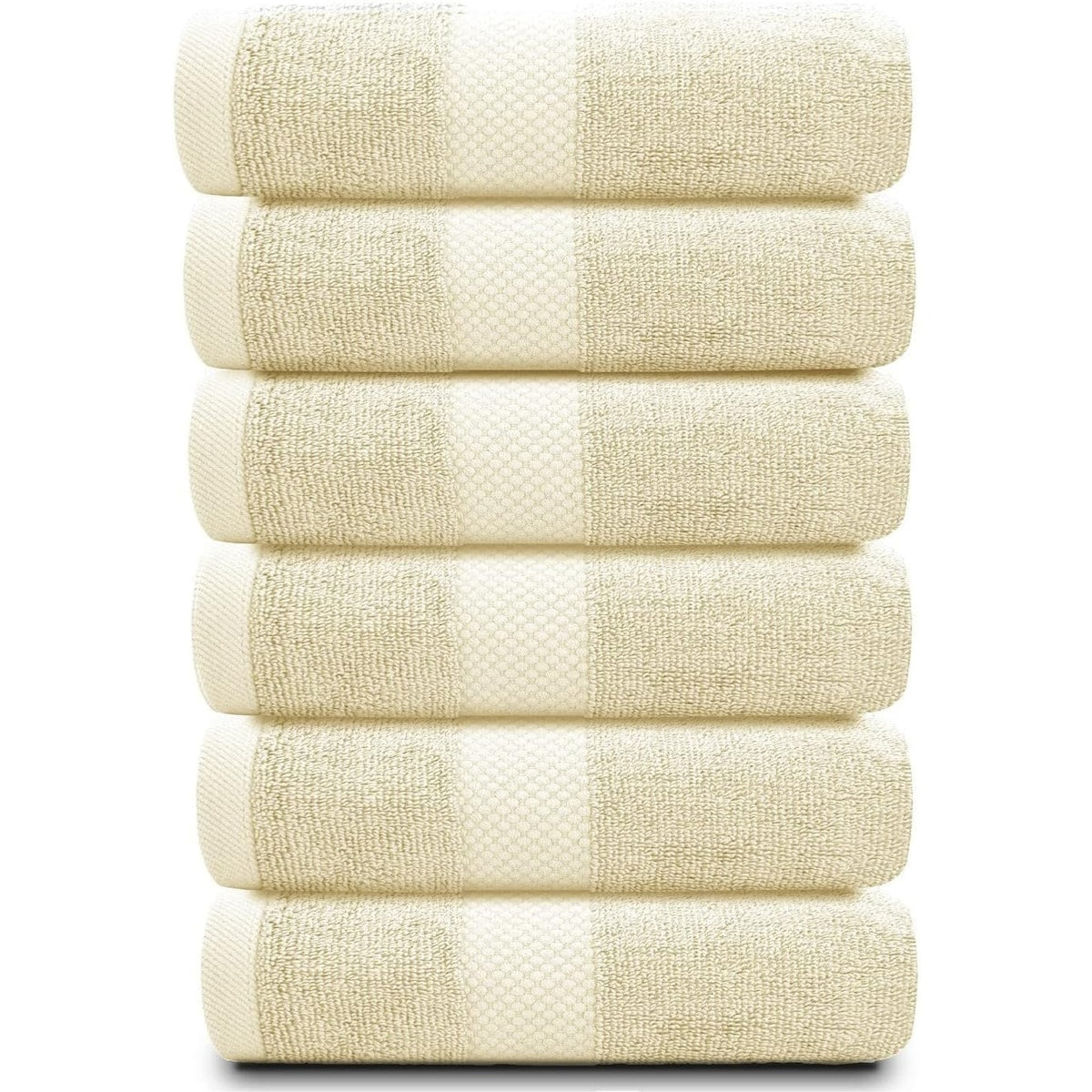 Asciugamano in cotone di lusso classico bianco 16x30 - Set di 6