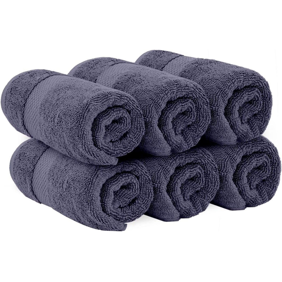 Asciugamano in cotone di lusso classico bianco 16x30 - Set di 6