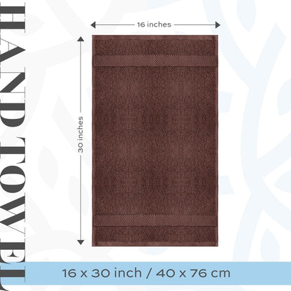 Asciugamano in cotone di lusso classico bianco 16x30 - Set di 6